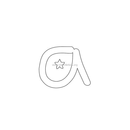 star design stencil letter a star design stencil letter a