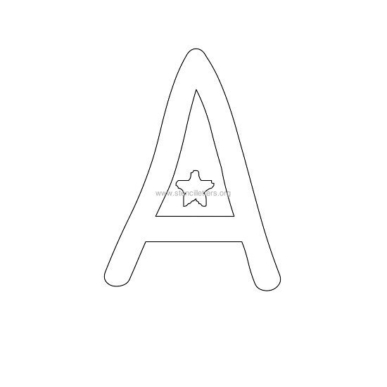 star design stencil letter a star design stencil letter a