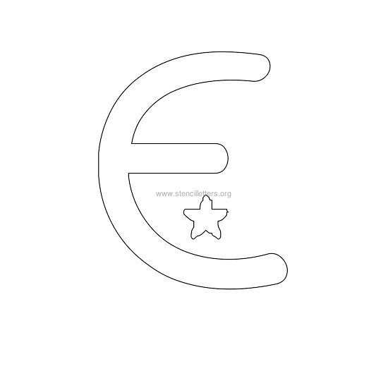 star design stencil letter e star design stencil letter e
