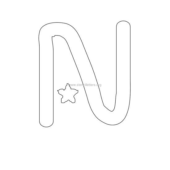 star design stencil letter n star design stencil letter n