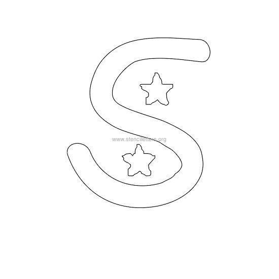 star design stencil letter s star design stencil letter s