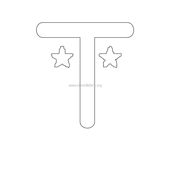 star design stencil letter t star design stencil letter t