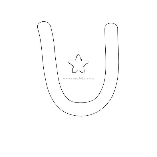 star design stencil letter u star design stencil letter u