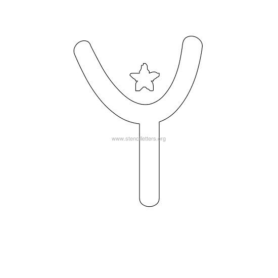 star design stencil letter y star design stencil letter y