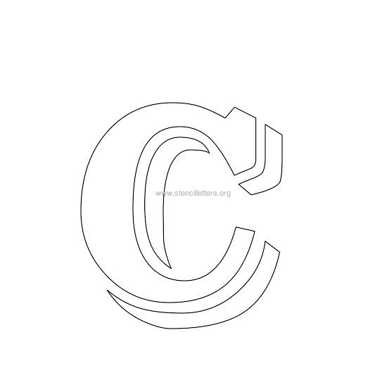victorian stencil letter c victorian stencil letter c