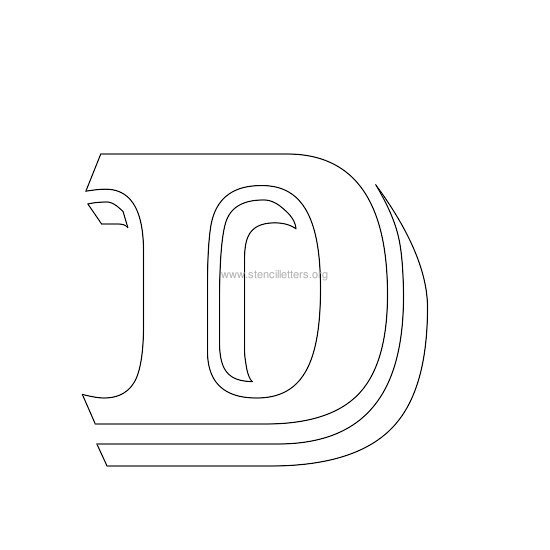 victorian stencil letter d victorian stencil letter d