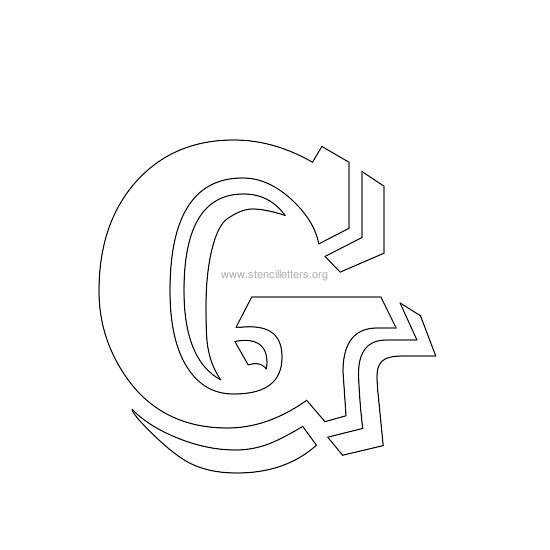 victorian stencil letter g victorian stencil letter g