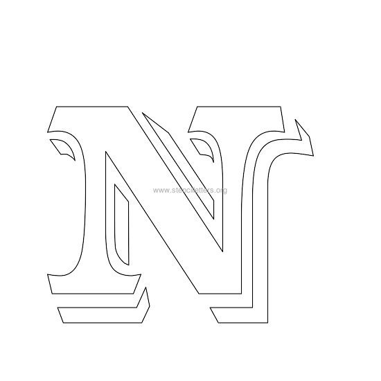 victorian stencil letter n victorian stencil letter n