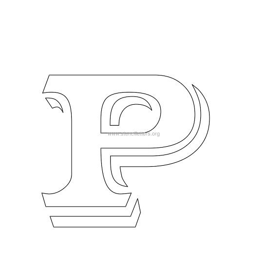 victorian stencil letter p victorian stencil letter p