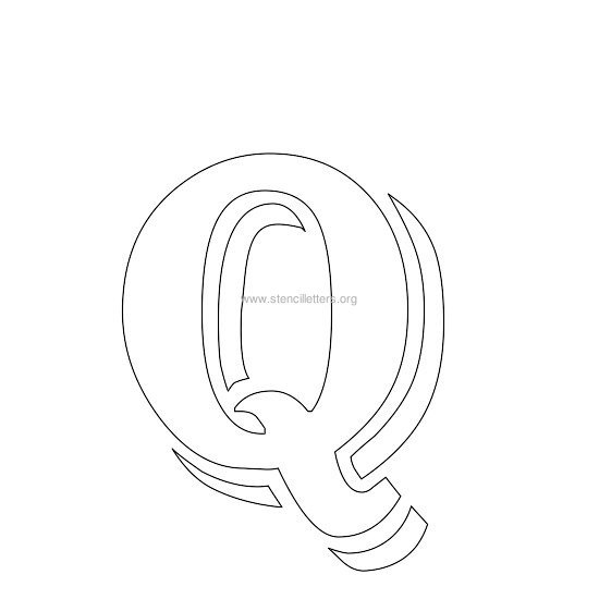 victorian stencil letter q victorian stencil letter q