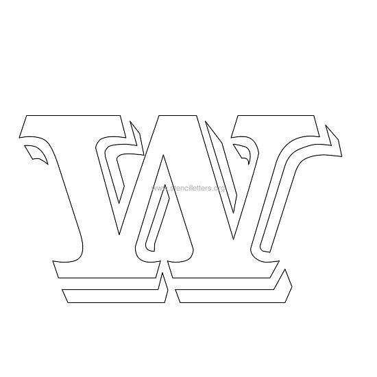 victorian stencil letter w victorian stencil letter w