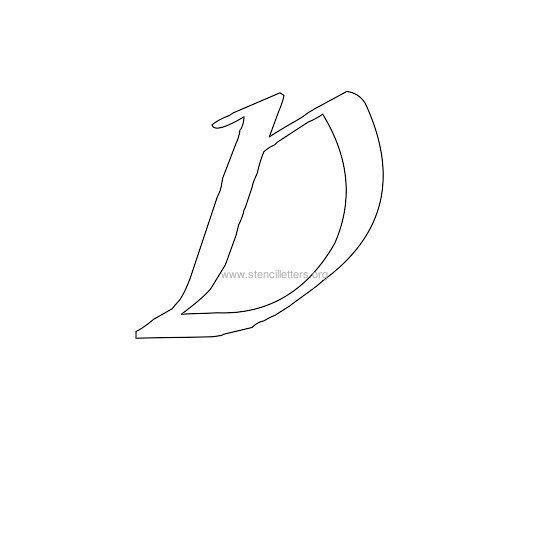 uppercase calligraphy wall stencil letter d uppercase calligraphy wall stencil letter d