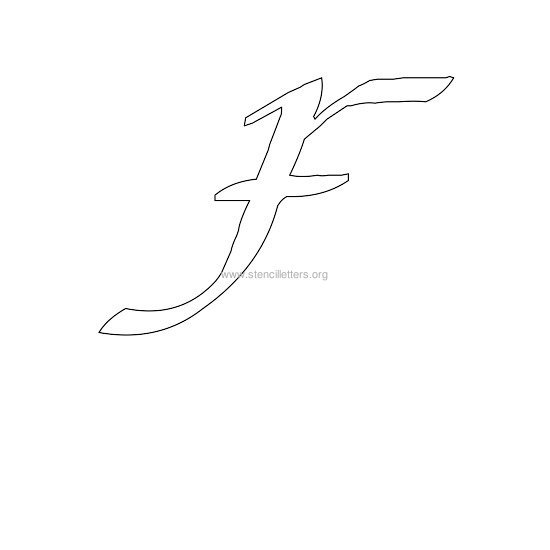 uppercase calligraphy wall stencil letter f uppercase calligraphy wall stencil letter f