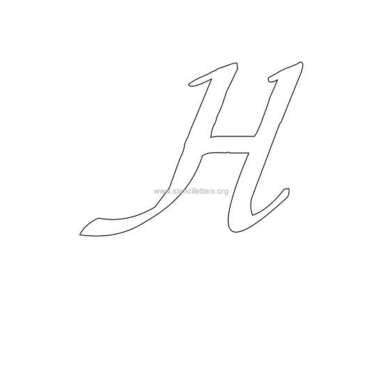 uppercase calligraphy wall stencil letter h uppercase calligraphy wall stencil letter h