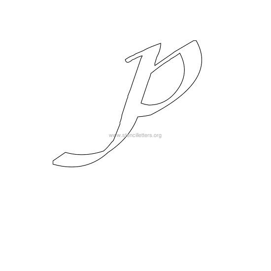 uppercase calligraphy wall stencil letter p uppercase calligraphy wall stencil letter p