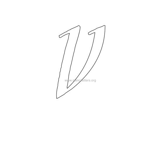uppercase calligraphy wall stencil letter v uppercase calligraphy wall stencil letter v