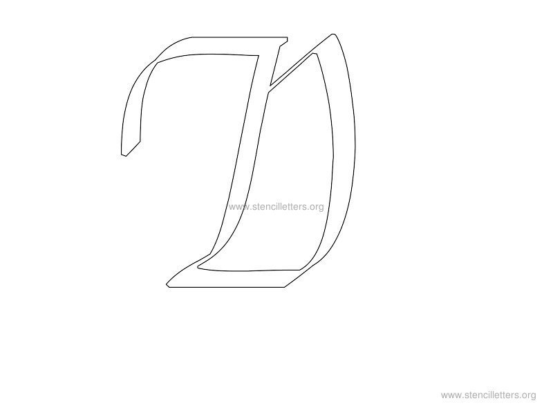 cursive wall stencil letter d cursive wall stencil letter d