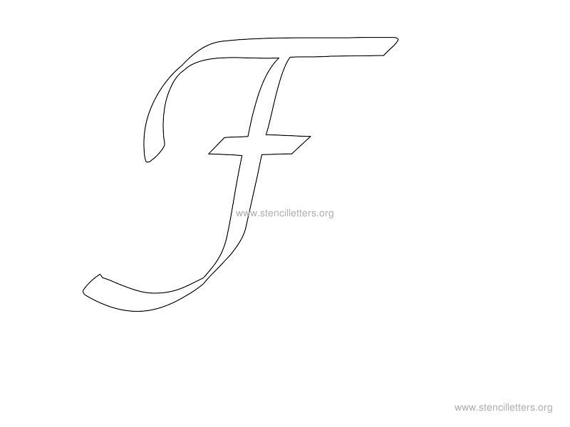 cursive wall stencil letter f cursive wall stencil letter f