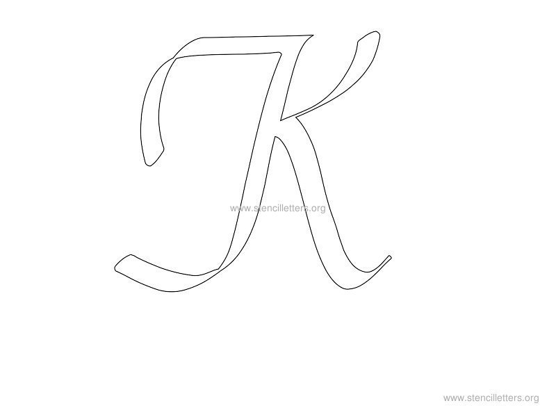 cursive wall stencil letter k cursive wall stencil letter k