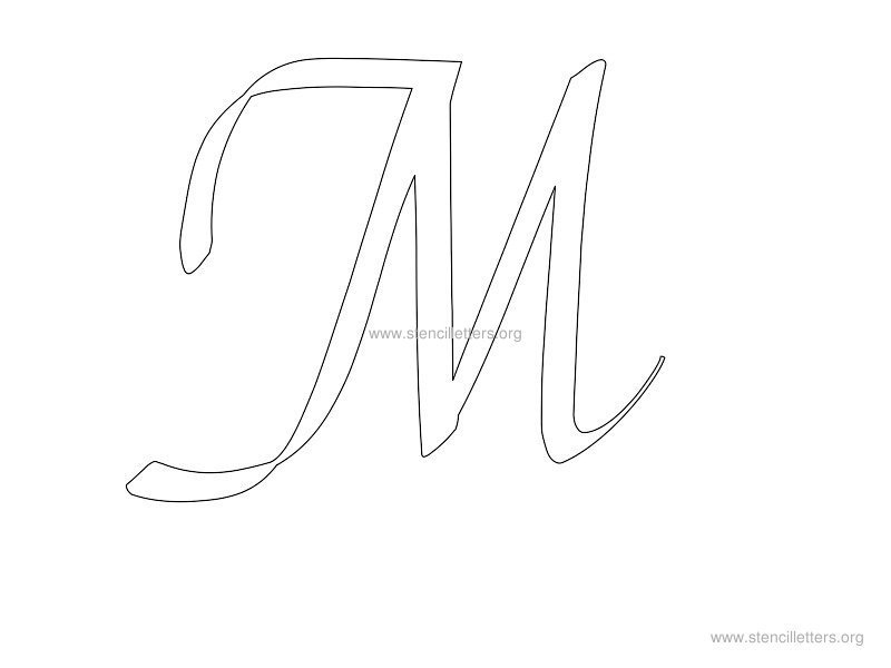 cursive wall stencil letter m cursive wall stencil letter m