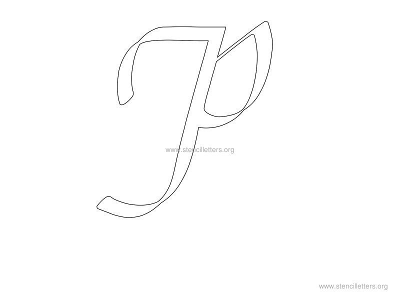 cursive wall stencil letter p cursive wall stencil letter p