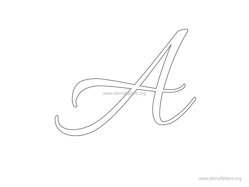 cursive wall stencil letter a cursive wall stencil letter a