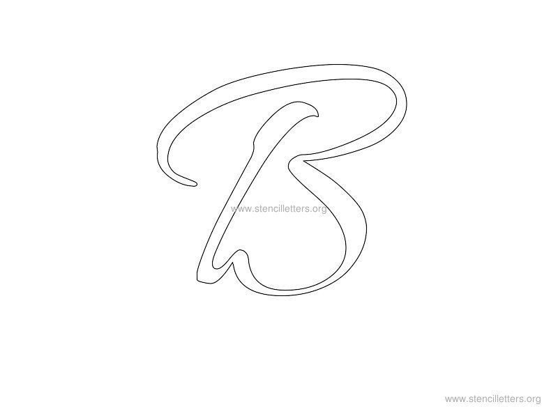 cursive wall stencil letter b cursive wall stencil letter b