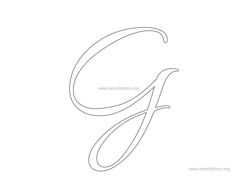 cursive wall stencil letter g cursive wall stencil letter g