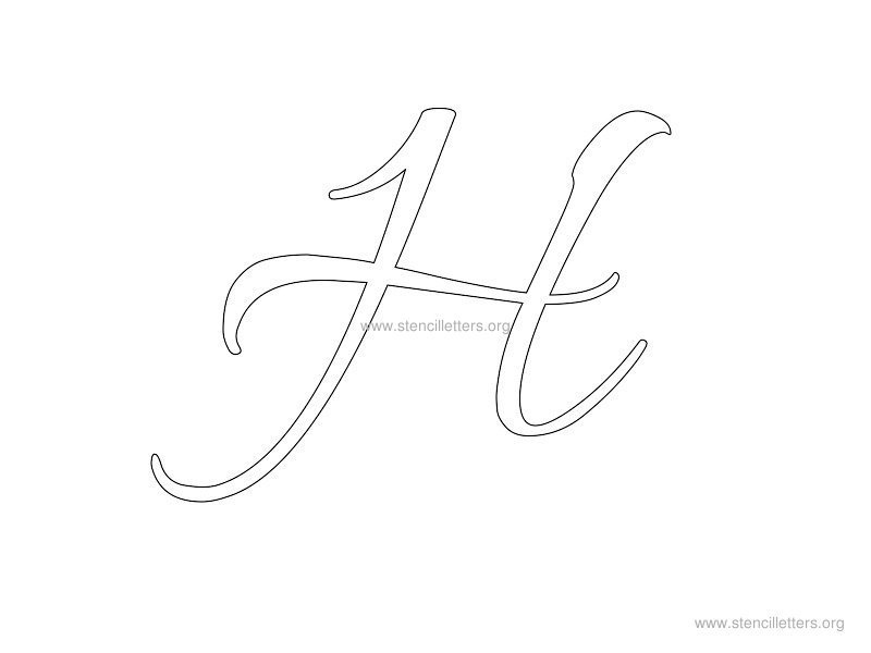cursive wall stencil letter h cursive wall stencil letter h