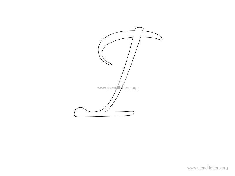cursive wall stencil letter i cursive wall stencil letter i