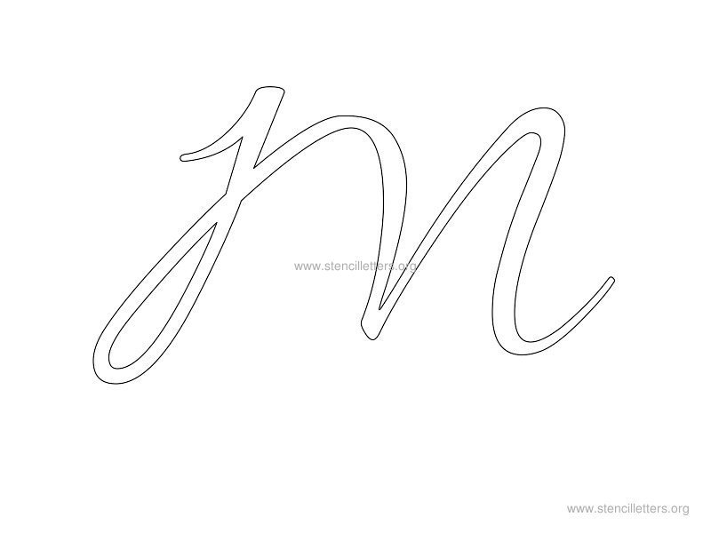 cursive wall stencil letter m cursive wall stencil letter m