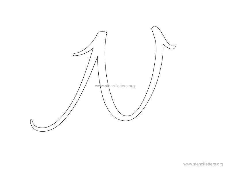 cursive wall stencil letter n cursive wall stencil letter n