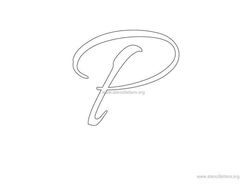 cursive wall stencil letter p cursive wall stencil letter p