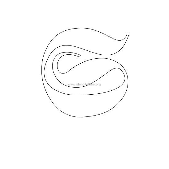 uppercase old-english wall stencil letter s