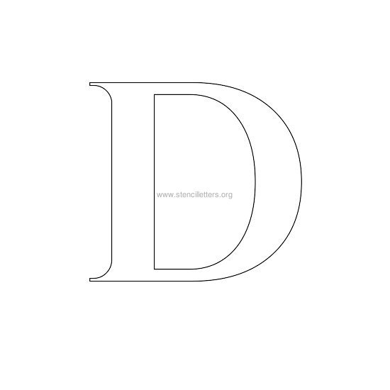 roman wall stencil letter d roman wall stencil letter d
