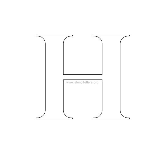 roman wall stencil letter h roman wall stencil letter h