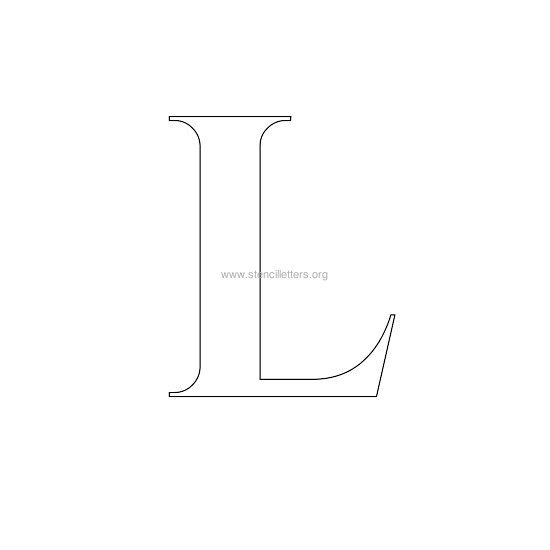 roman wall stencil letter l roman wall stencil letter l