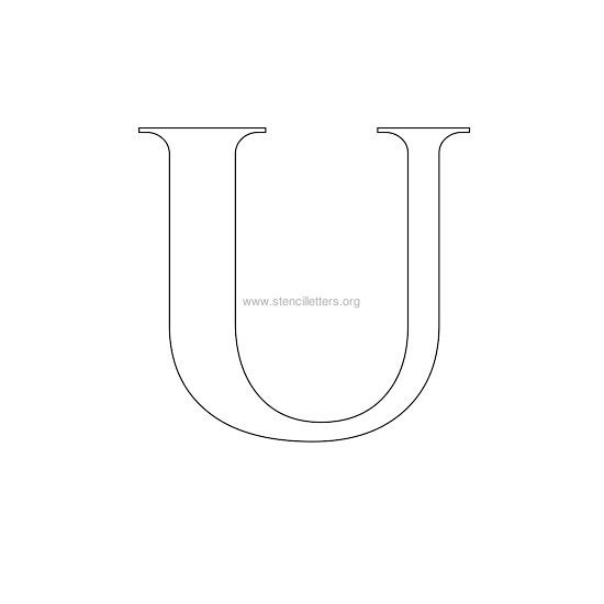 roman wall stencil letter u roman wall stencil letter u