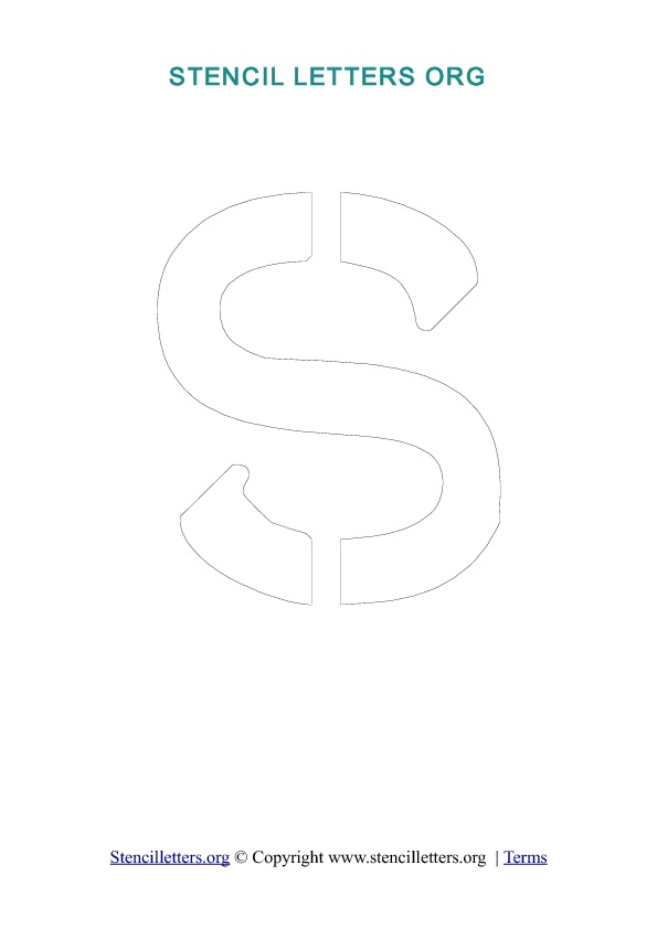 PDF Stencil Template Outline S