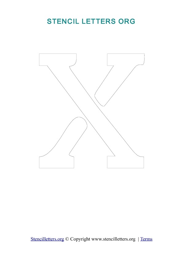 PDF Stencil Template Outline X