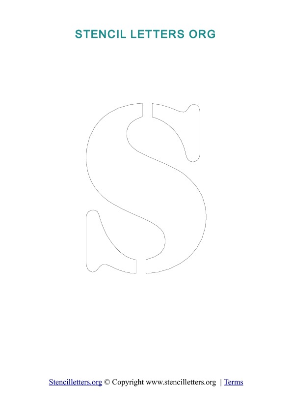 PDF Stencil Template Outline S