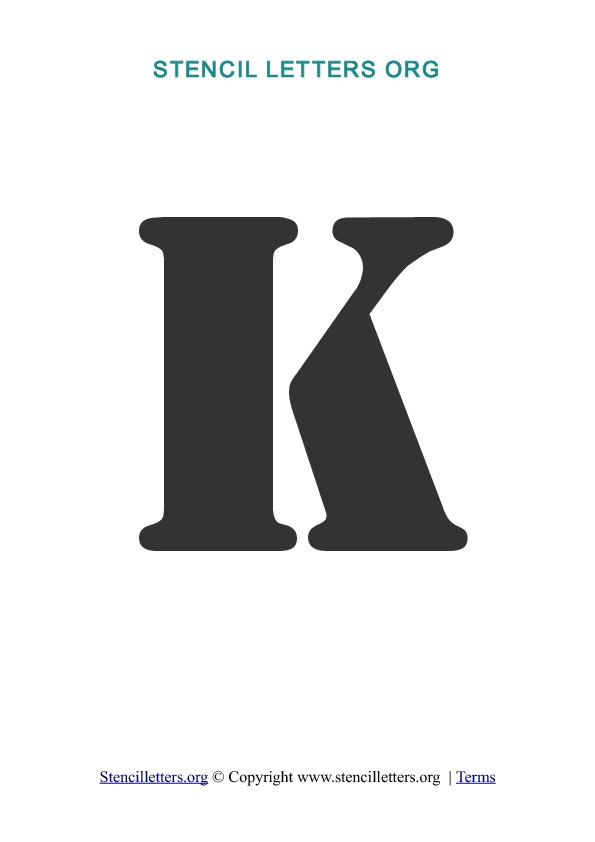 PDF Stencil Template K PDF Stencil Template K