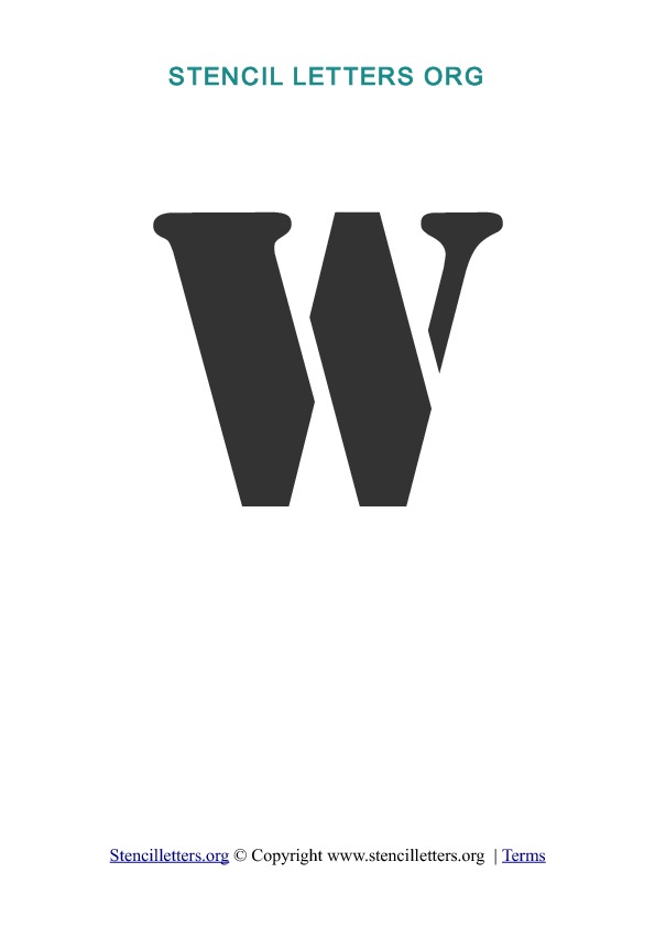 PDF Stencil Template W PDF Stencil Template W