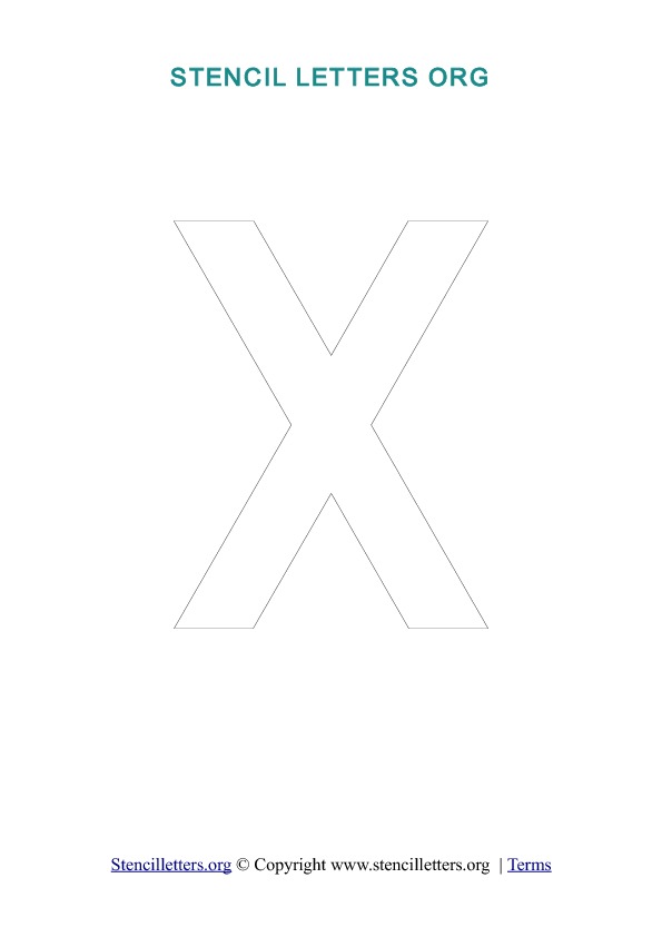 PDF Stencil Template Outline X