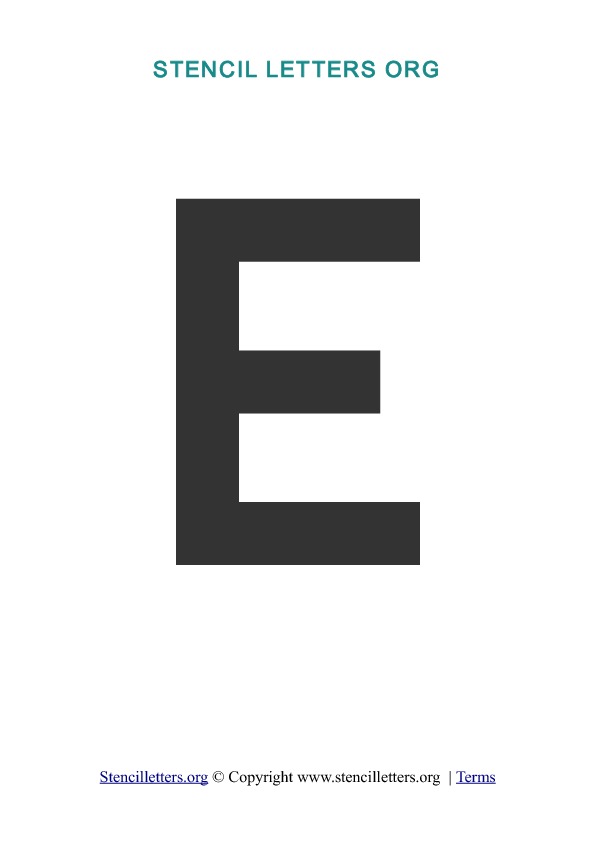 PDF Stencil Template E PDF Stencil Template E