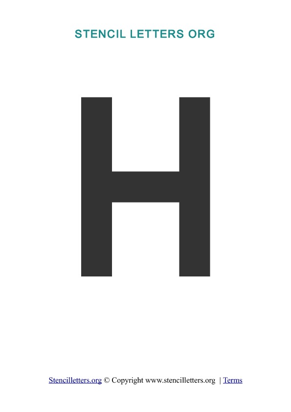 PDF Stencil Template H PDF Stencil Template H
