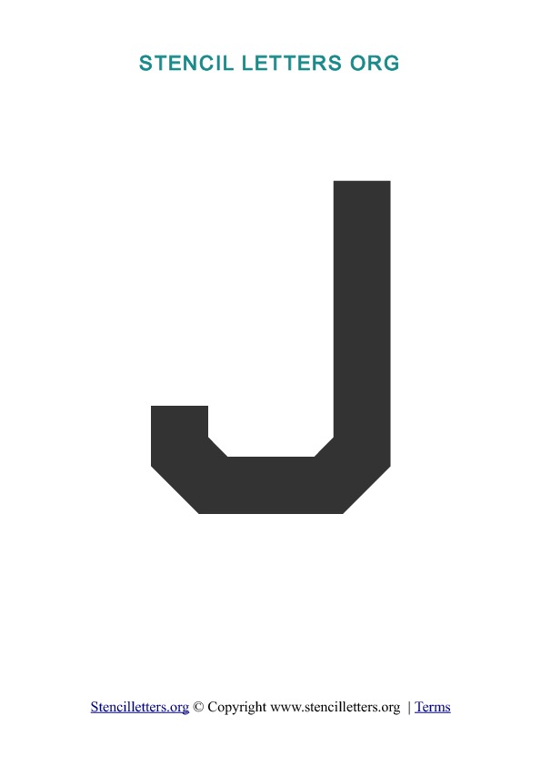 PDF Stencil Template J PDF Stencil Template J