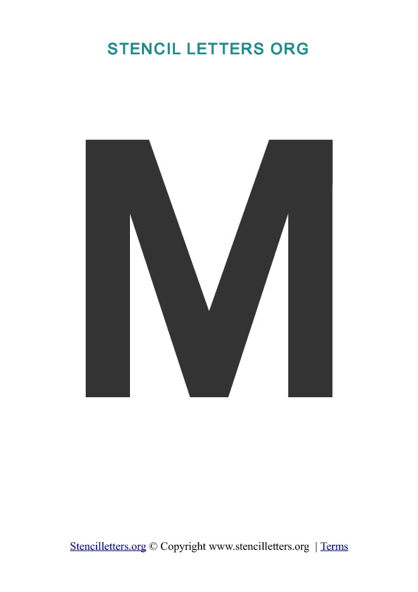 PDF Stencil Template M PDF Stencil Template M