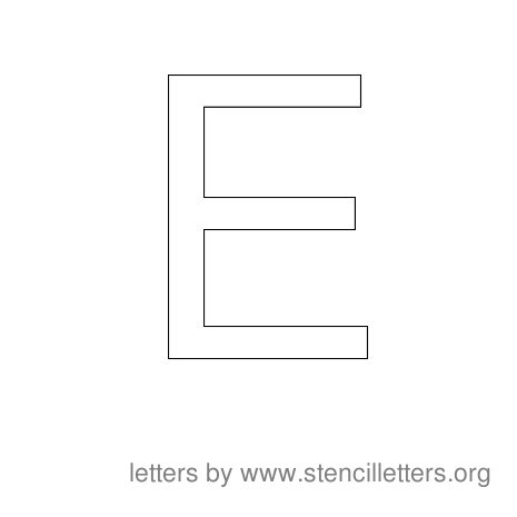 Stencil Letters to Print Alphabet E Stencil Letters to Print Alphabet E