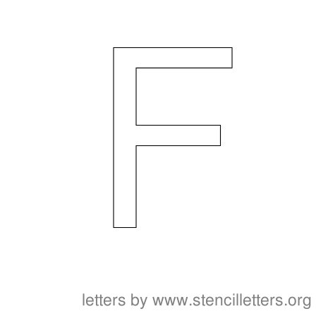 Stencil Letters to Print Alphabet F Stencil Letters to Print Alphabet F
